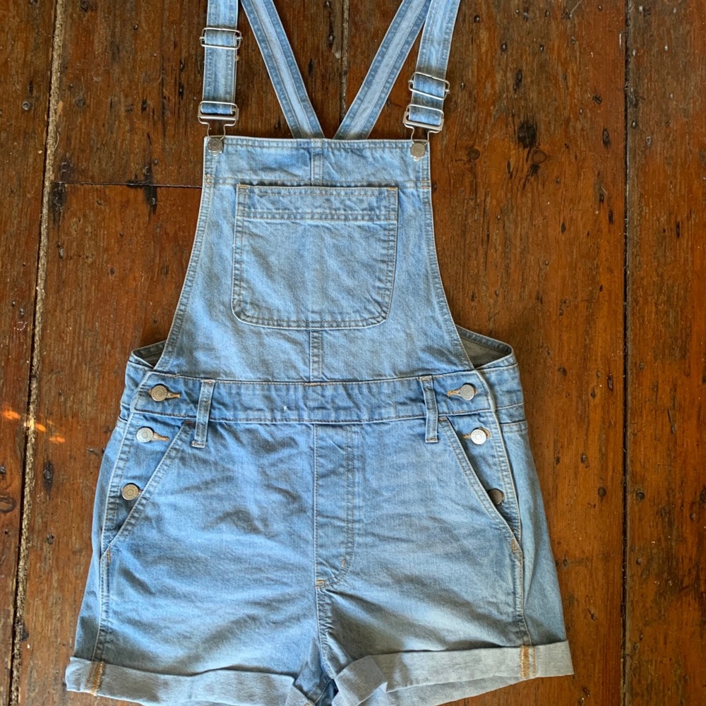 Denim Overall Shorts